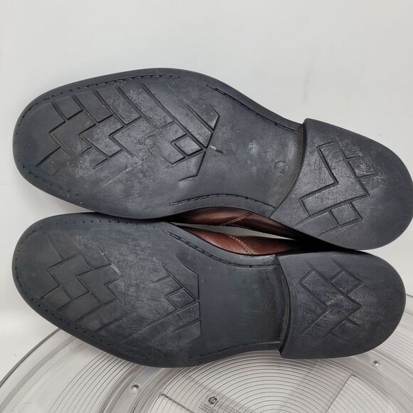 Tasso Elba Brown Cap Toe Dress Shoe Boot Romeo Chelsea Mens 8 Fine Leather ITALY - Picture 6 of 9